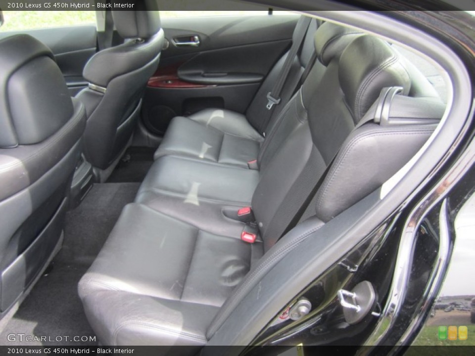 Black Interior Rear Seat for the 2010 Lexus GS 450h Hybrid #70962415