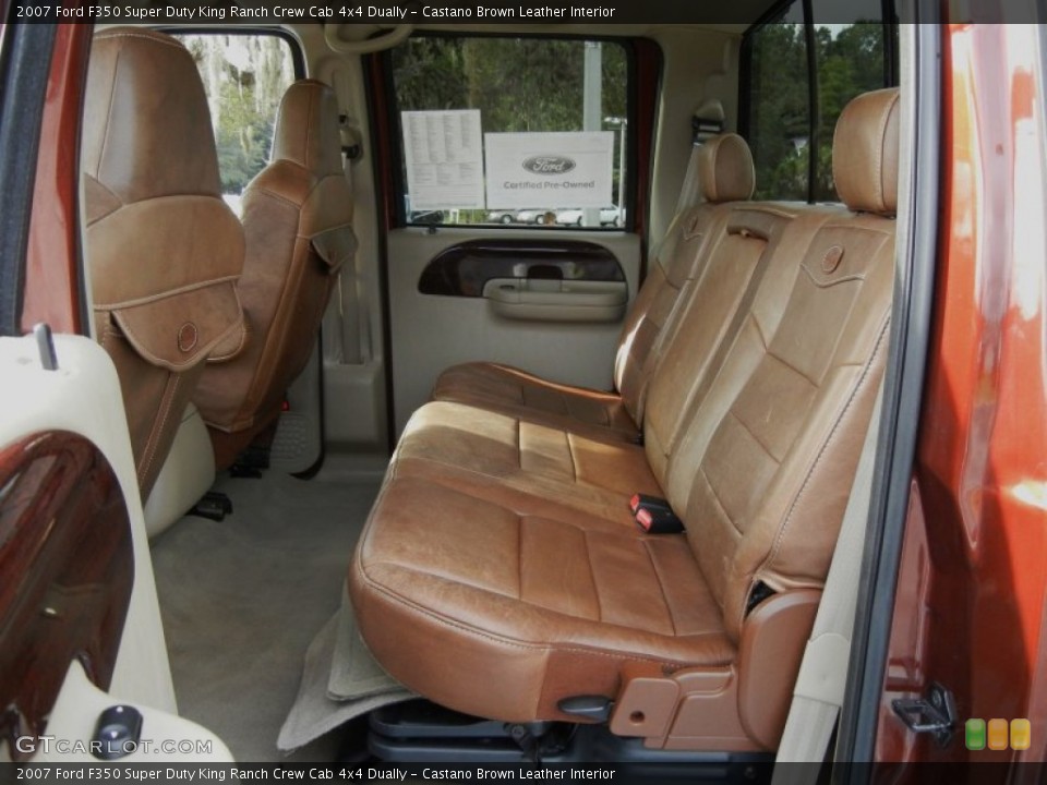 Castano Brown Leather Interior Rear Seat for the 2007 Ford F350 Super Duty King Ranch Crew Cab 4x4 Dually #70967494