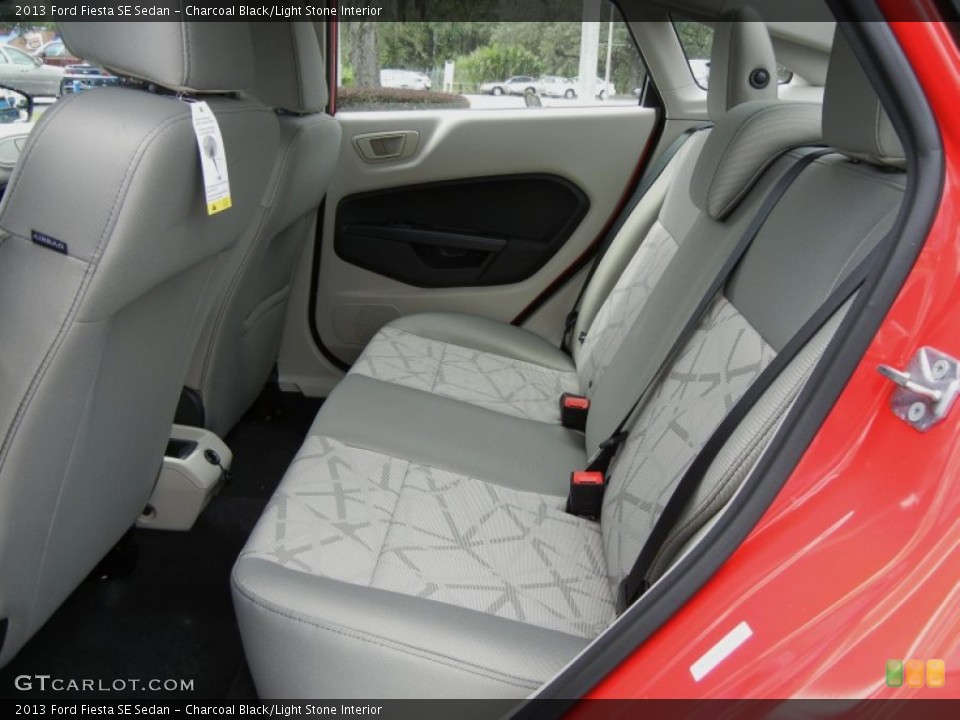 Charcoal Black/Light Stone Interior Rear Seat for the 2013 Ford Fiesta SE Sedan #70967671