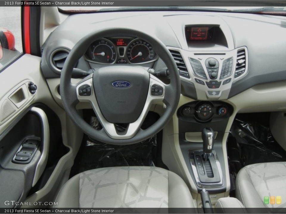 Charcoal Black/Light Stone Interior Dashboard for the 2013 Ford Fiesta SE Sedan #70967680
