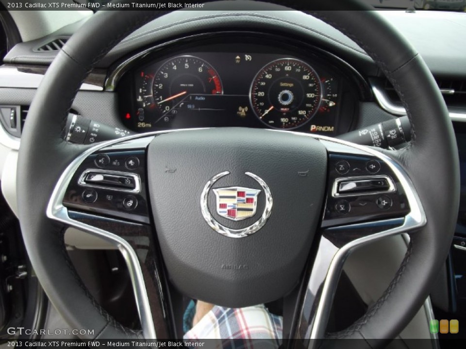 Medium Titanium/Jet Black Interior Steering Wheel for the 2013 Cadillac XTS Premium FWD #70970059