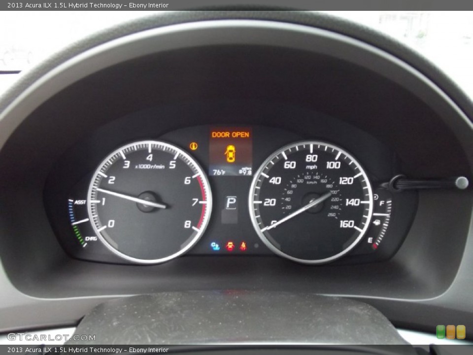 Ebony Interior Gauges for the 2013 Acura ILX 1.5L Hybrid Technology #70970758