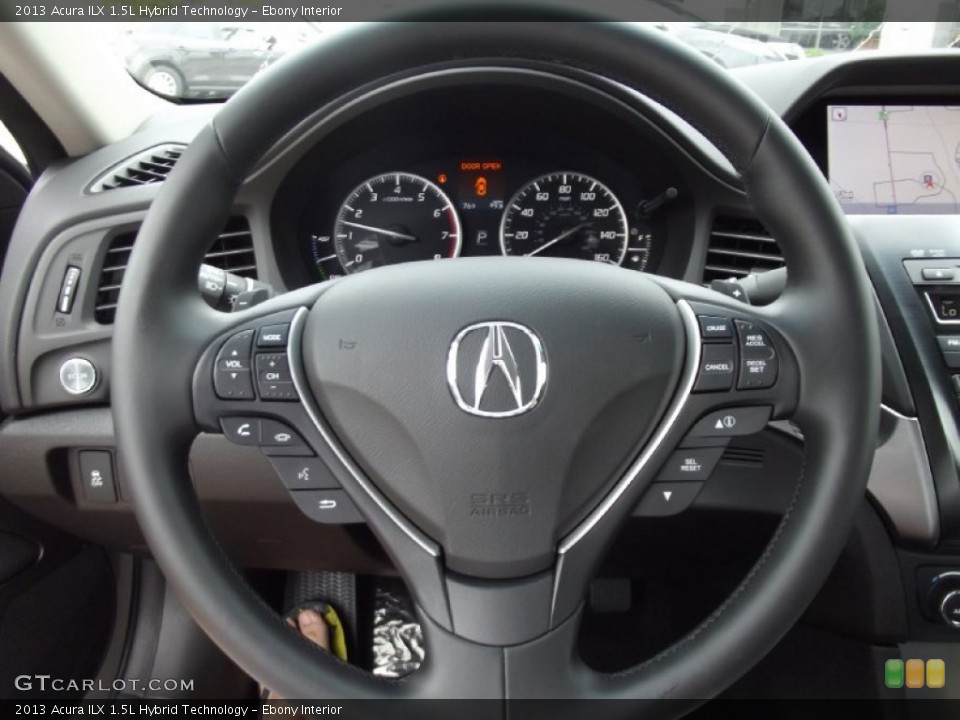 Ebony Interior Steering Wheel for the 2013 Acura ILX 1.5L Hybrid Technology #70970767
