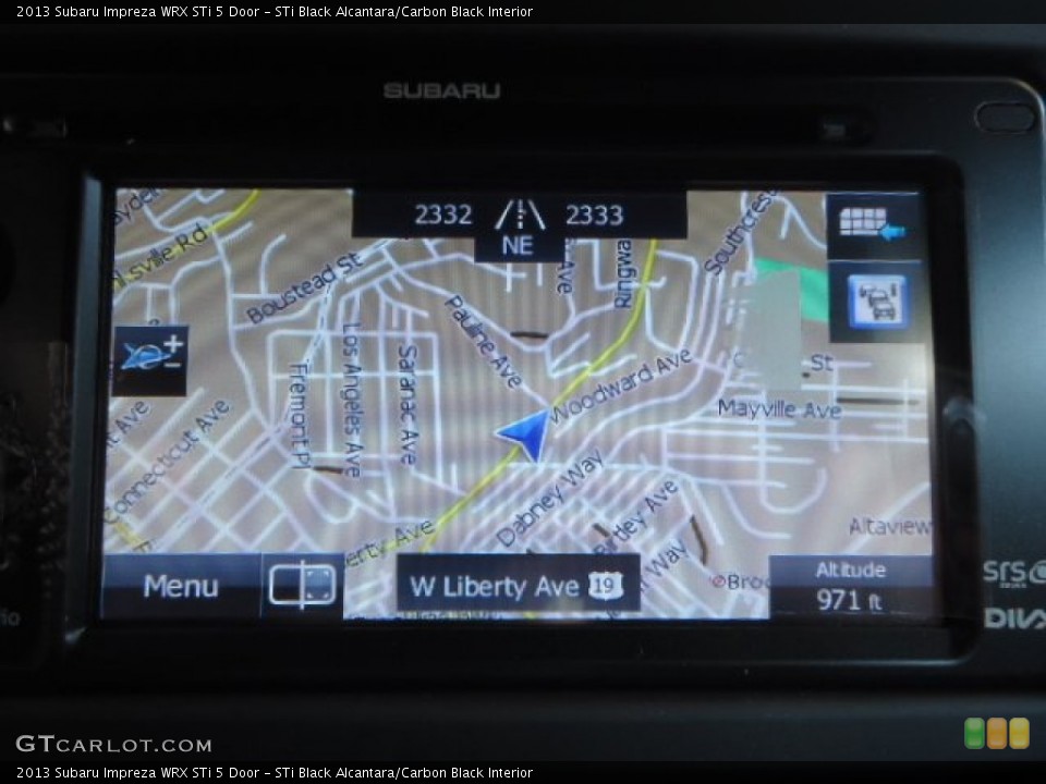 STi Black Alcantara/Carbon Black Interior Navigation for the 2013 Subaru Impreza WRX STi 5 Door #70971697
