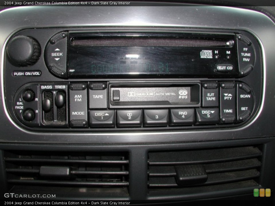 Dark Slate Gray Interior Audio System for the 2004 Jeep Grand Cherokee Columbia Edition 4x4 #70974055