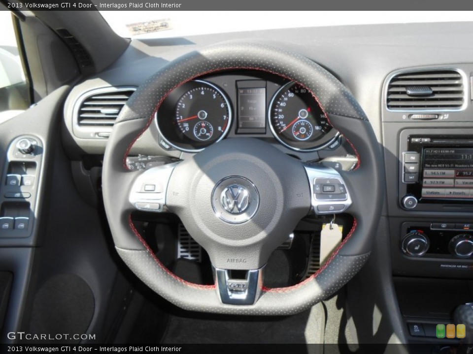 Interlagos Plaid Cloth Interior Steering Wheel for the 2013 Volkswagen GTI 4 Door #70975069