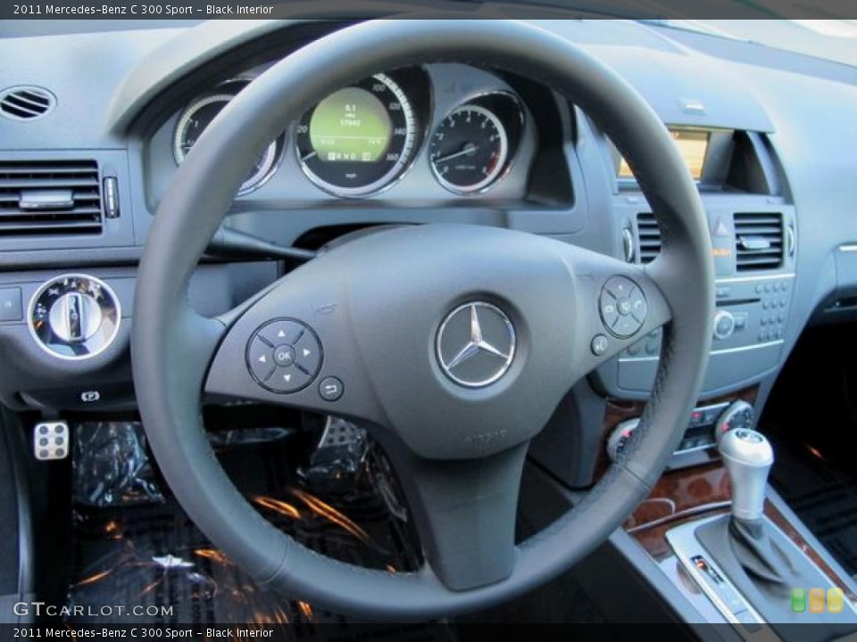 Black Interior Steering Wheel for the 2011 Mercedes-Benz C 300 Sport #70976050
