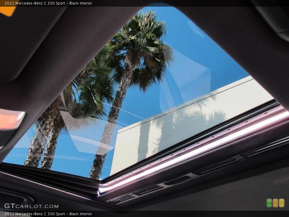 Black Interior Sunroof for the 2011 Mercedes-Benz C 300 Sport #70976062