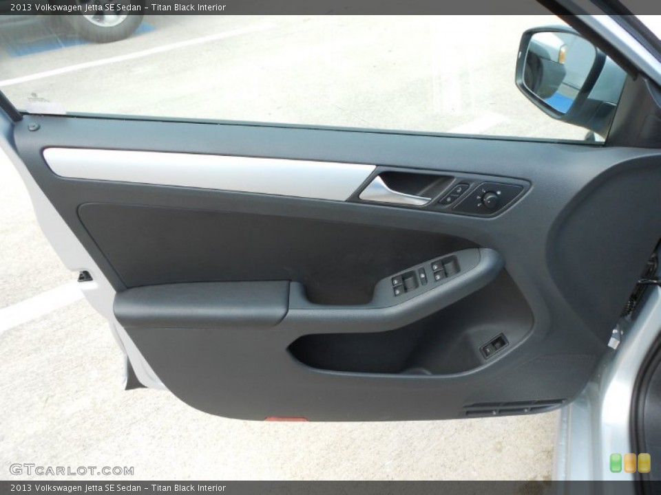 Titan Black Interior Door Panel for the 2013 Volkswagen Jetta SE Sedan #70976161