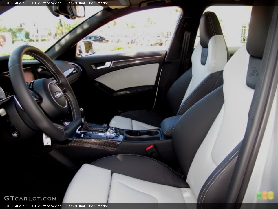 Black/Lunar Silver Interior Front Seat for the 2013 Audi S4 3.0T quattro Sedan #70977096