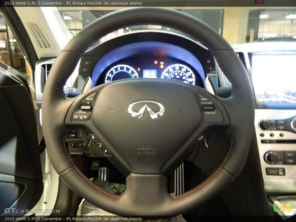 IPL Monaco Red/Silk Obi Aluminum Interior Steering Wheel for the 2013 Infiniti G IPL G Convertible #70977776