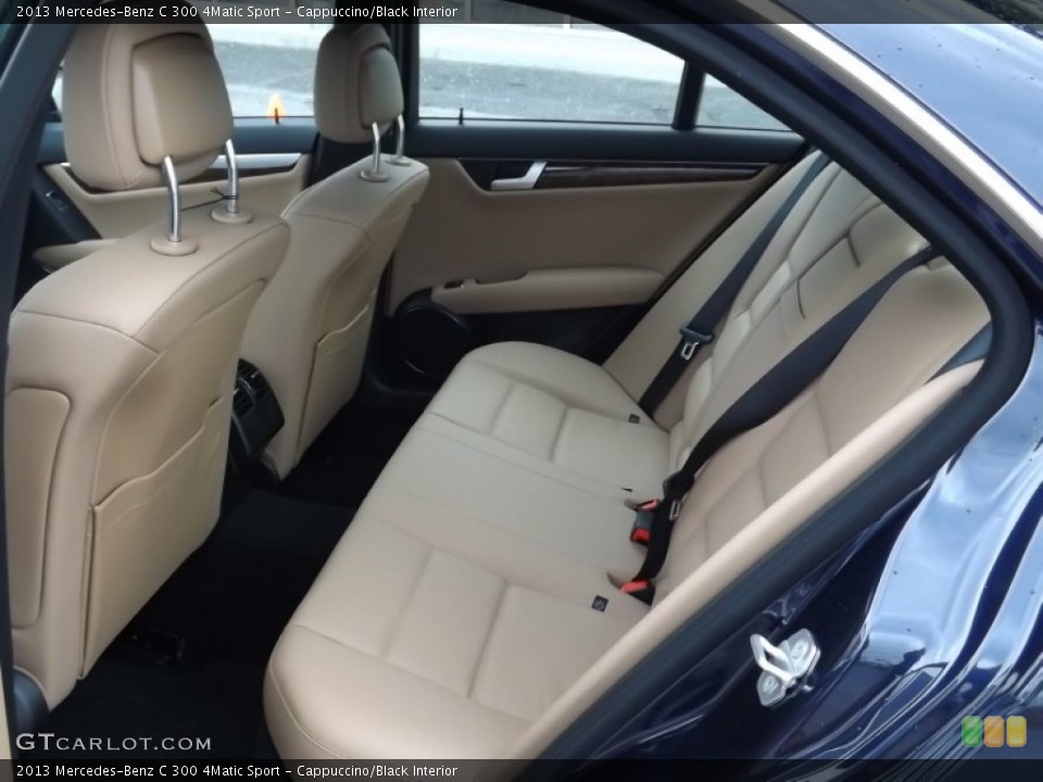 Cappuccino/Black Interior Rear Seat for the 2013 Mercedes-Benz C 300 4Matic Sport #70979722