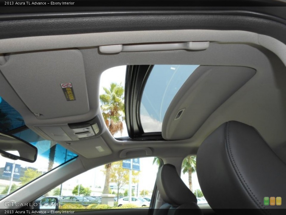Ebony Interior Sunroof for the 2013 Acura TL Advance #70992280