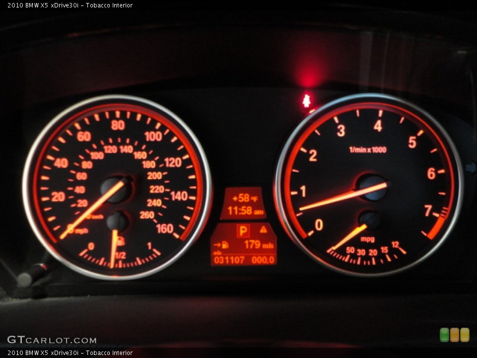 Tobacco Interior Gauges for the 2010 BMW X5 xDrive30i #70993747