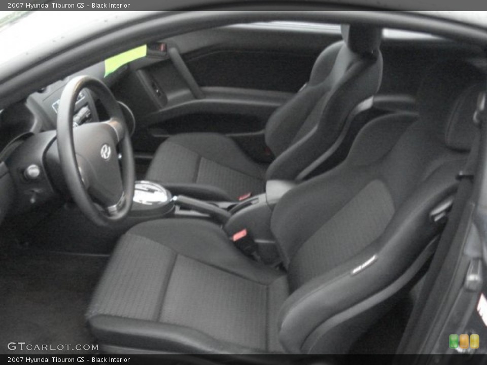 Black Interior Front Seat for the 2007 Hyundai Tiburon GS #70994426