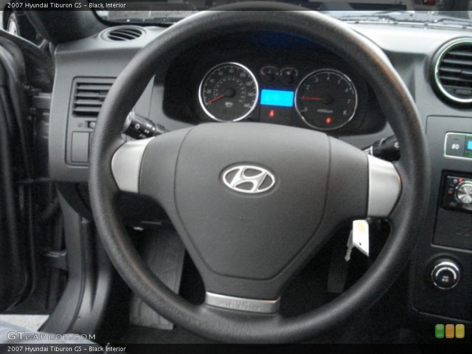 Black Interior Steering Wheel for the 2007 Hyundai Tiburon GS #70994485