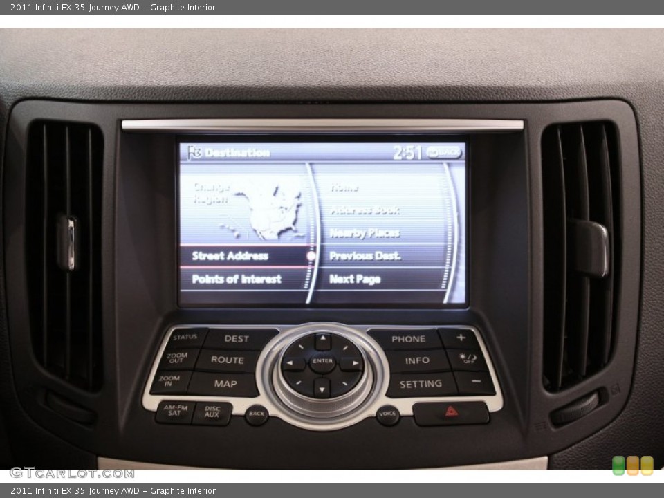 Graphite Interior Controls for the 2011 Infiniti EX 35 Journey AWD #70994615