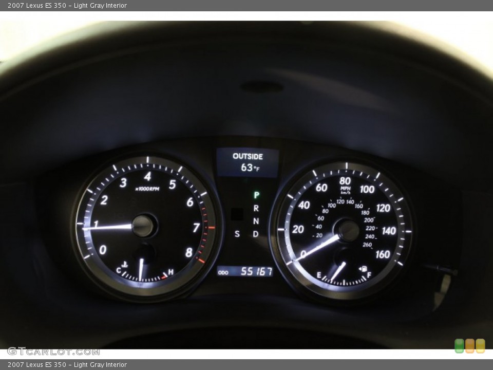 Light Gray Interior Gauges for the 2007 Lexus ES 350 #70994941