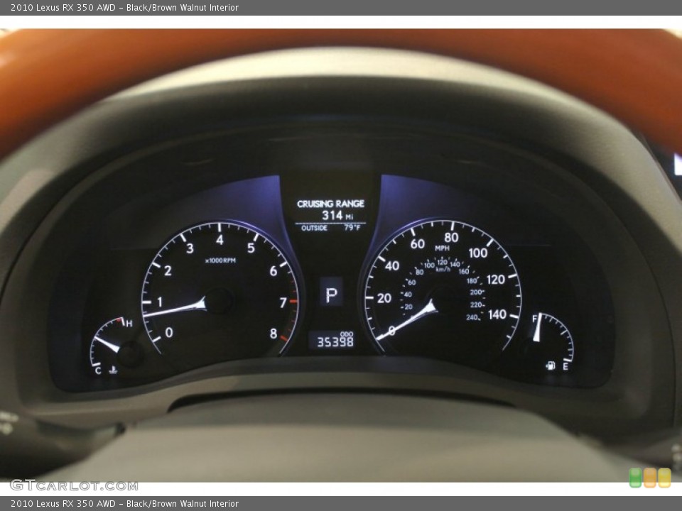 Black/Brown Walnut Interior Gauges for the 2010 Lexus RX 350 AWD #70995703