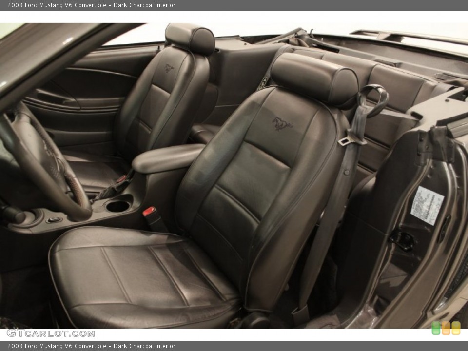 Dark Charcoal Interior Front Seat for the 2003 Ford Mustang V6 Convertible #70997212