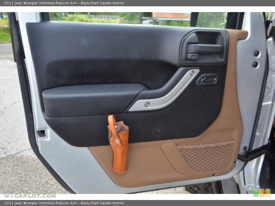 Black/Dark Saddle Interior Door Panel for the 2011 Jeep Wrangler Unlimited Rubicon 4x4 #71000548
