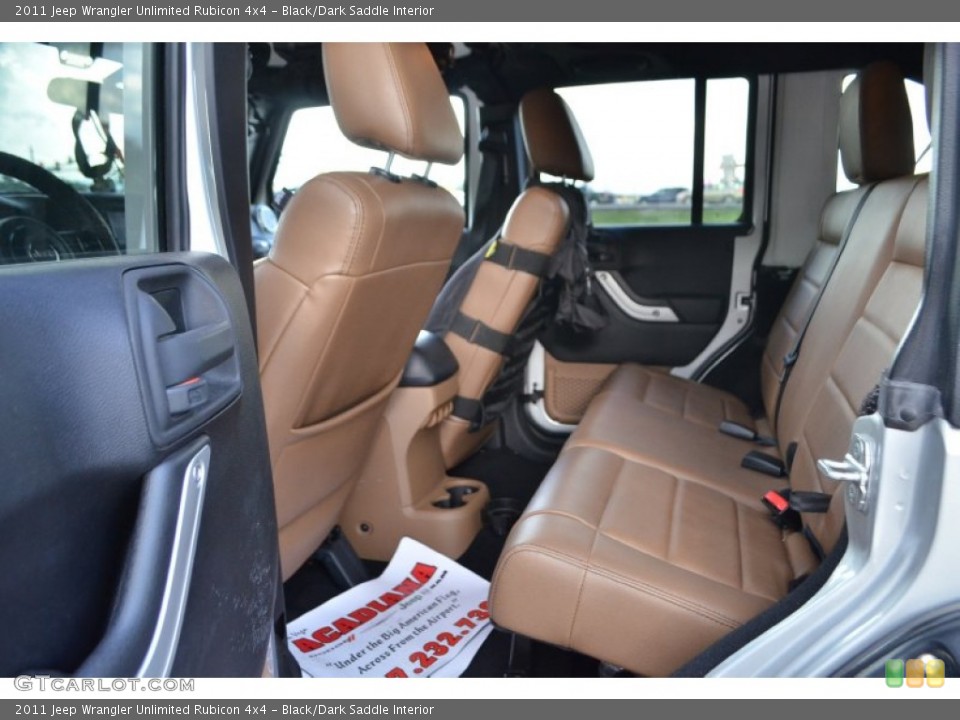 Black/Dark Saddle Interior Rear Seat for the 2011 Jeep Wrangler Unlimited Rubicon 4x4 #71000589