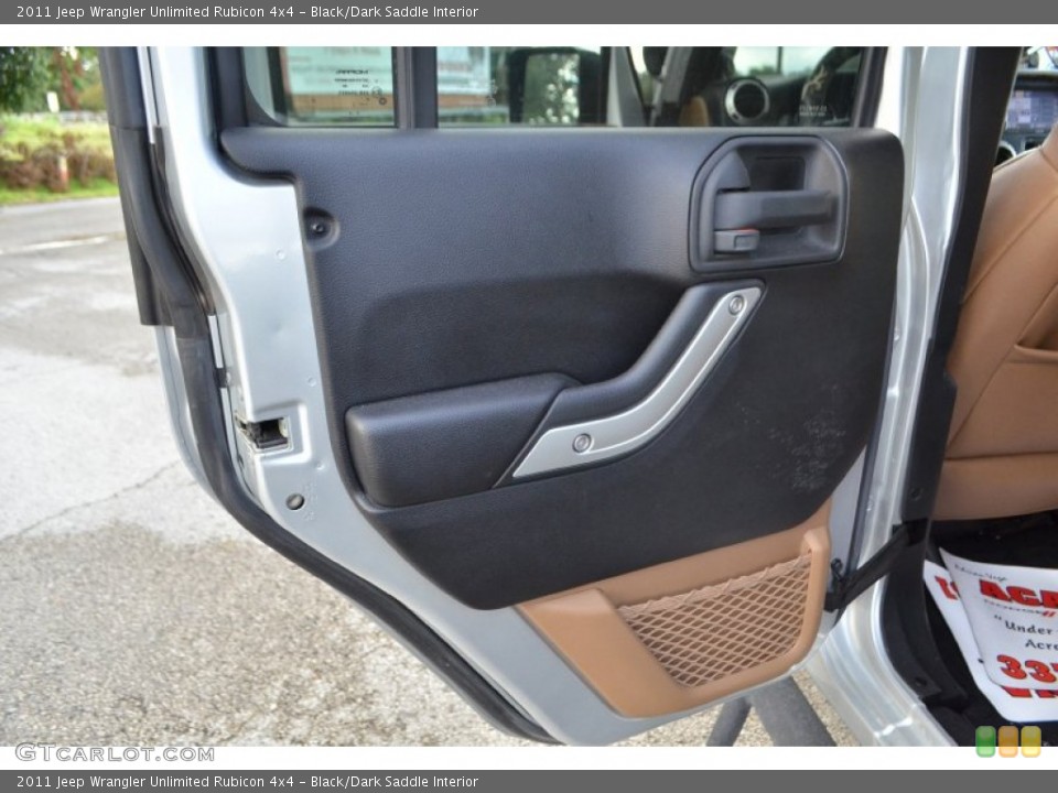Black/Dark Saddle Interior Door Panel for the 2011 Jeep Wrangler Unlimited Rubicon 4x4 #71000605