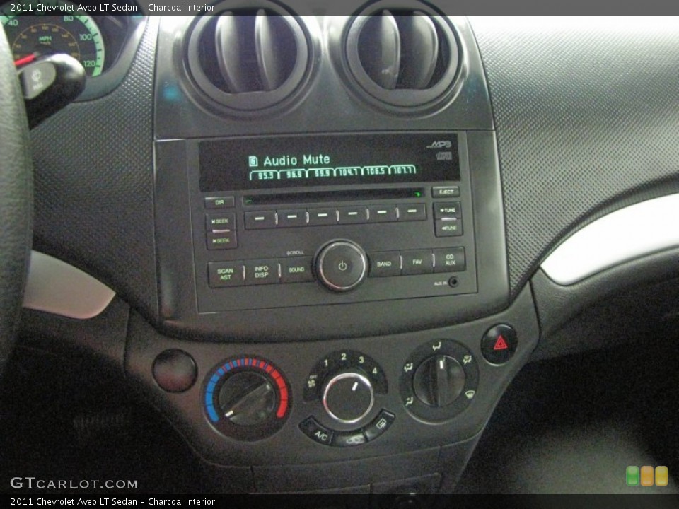 Charcoal Interior Controls for the 2011 Chevrolet Aveo LT Sedan #71005156