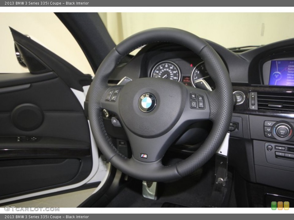 Black Interior Steering Wheel for the 2013 BMW 3 Series 335i Coupe #71007620