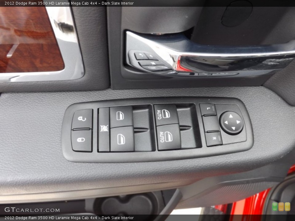 Dark Slate Interior Controls for the 2012 Dodge Ram 3500 HD Laramie Mega Cab 4x4 #71008988