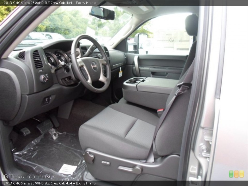 Ebony Interior Photo for the 2013 GMC Sierra 2500HD SLE Crew Cab 4x4 #71011061