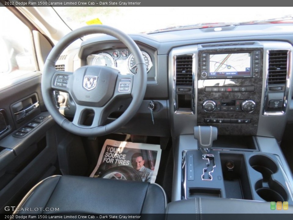 Dark Slate Gray Interior Dashboard for the 2012 Dodge Ram 1500 Laramie Limited Crew Cab #71013546