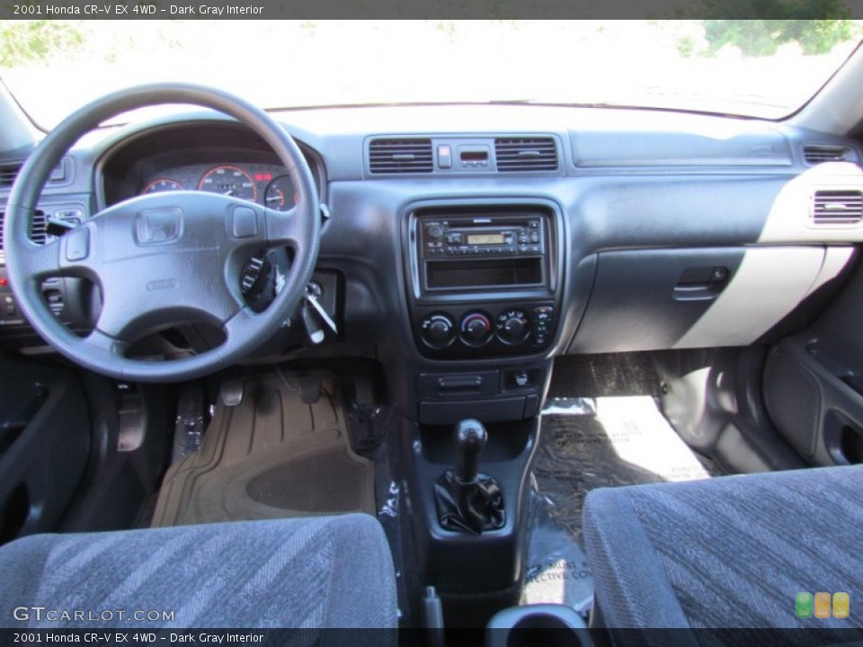 Dark Gray Interior Dashboard for the 2001 Honda CR-V EX 4WD #71013977