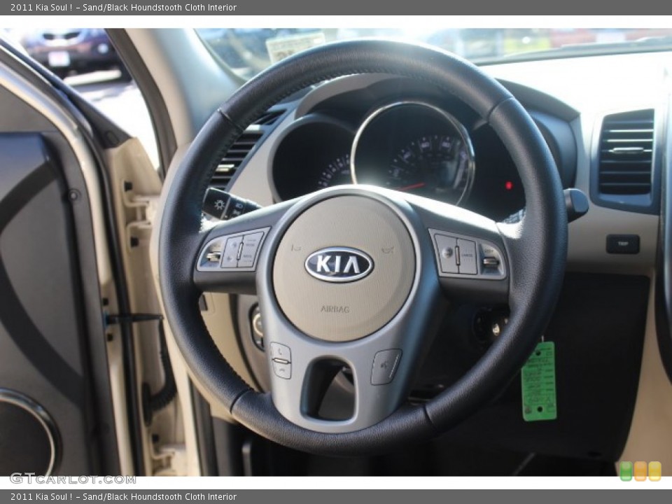 Sand/Black Houndstooth Cloth Interior Steering Wheel for the 2011 Kia Soul ! #71016728