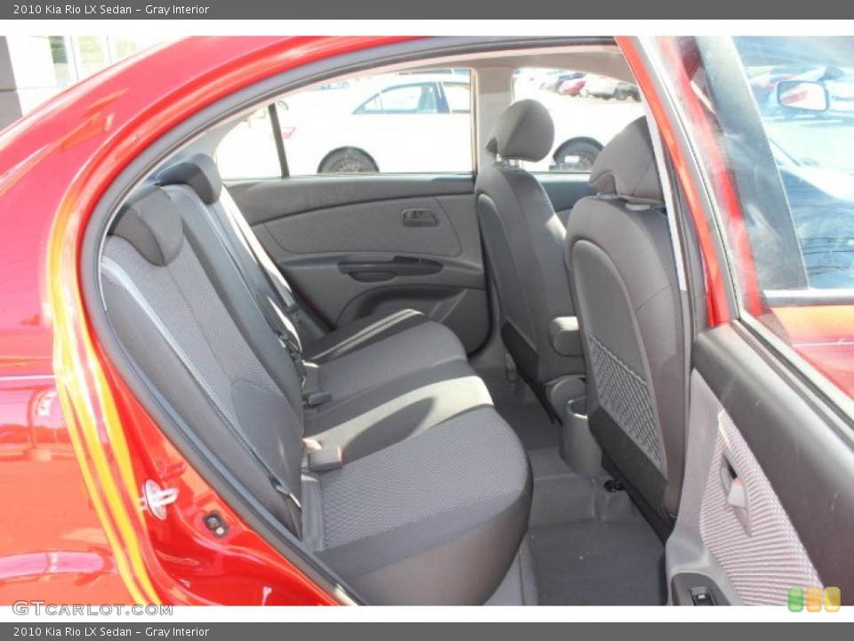 Gray Interior Rear Seat for the 2010 Kia Rio LX Sedan #71016932