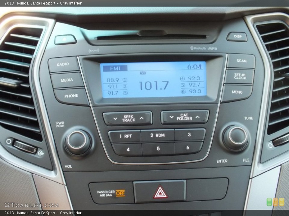 Gray Interior Audio System for the 2013 Hyundai Santa Fe Sport #71018984