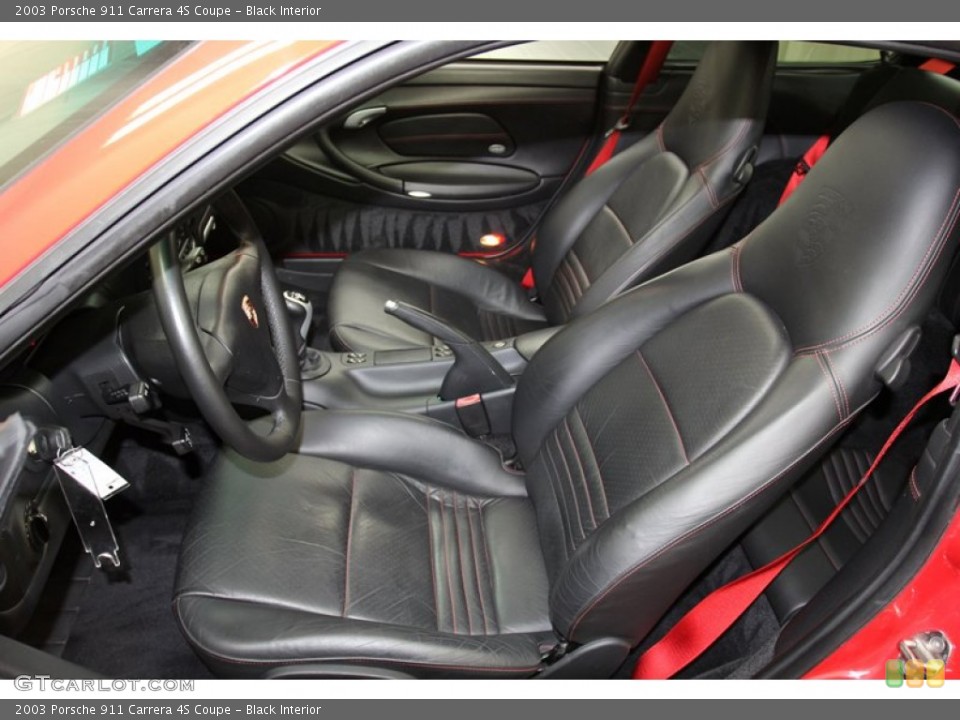 Black Interior Front Seat for the 2003 Porsche 911 Carrera 4S Coupe #71023682