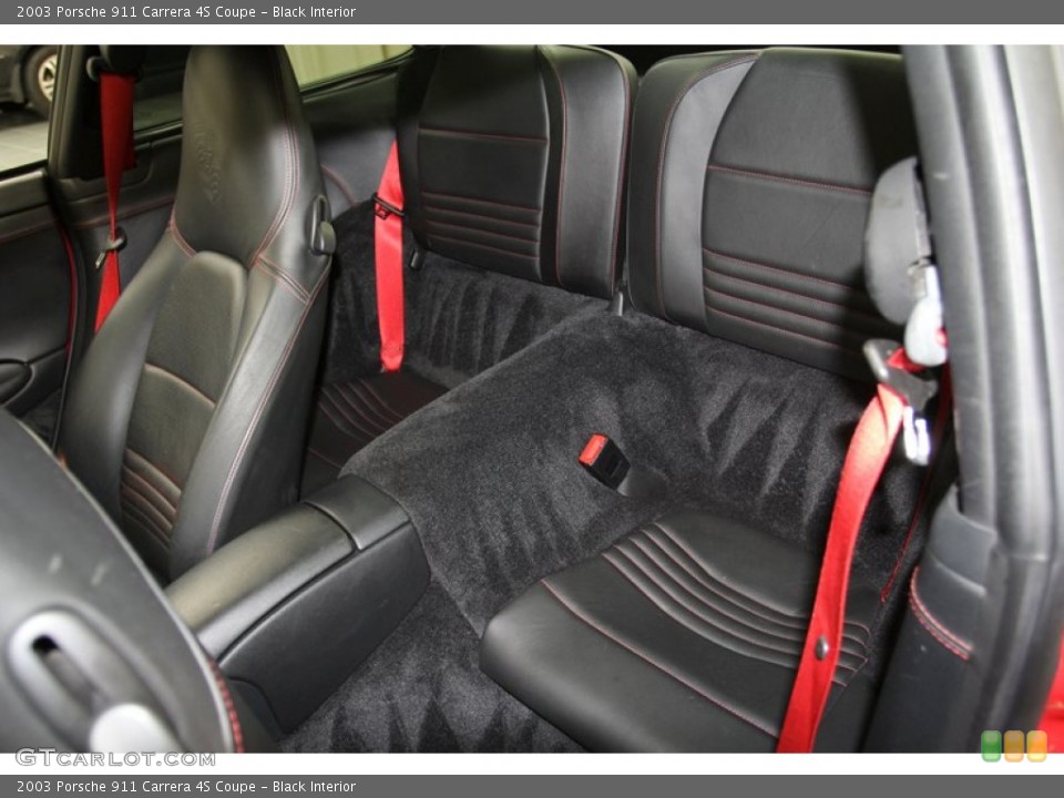 Black Interior Rear Seat for the 2003 Porsche 911 Carrera 4S Coupe #71023779