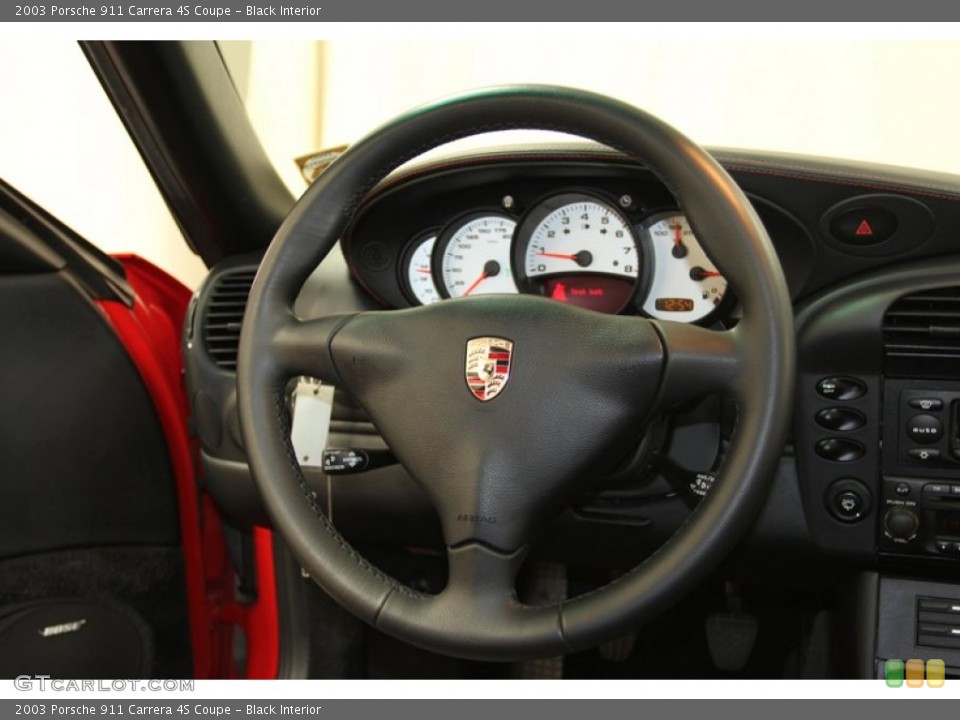 Black Interior Steering Wheel for the 2003 Porsche 911 Carrera 4S Coupe #71023874