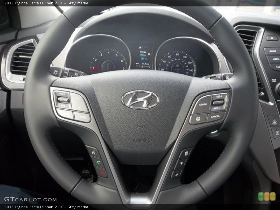 Gray Interior Steering Wheel for the 2013 Hyundai Santa Fe Sport 2.0T #71026883