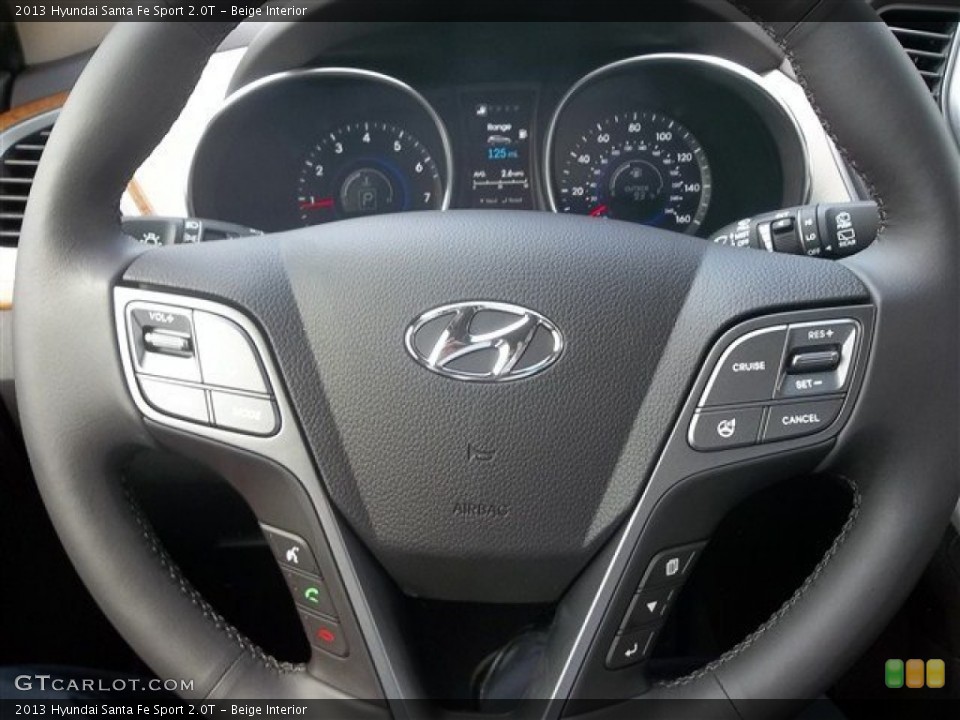 Beige Interior Steering Wheel for the 2013 Hyundai Santa Fe Sport 2.0T #71027343