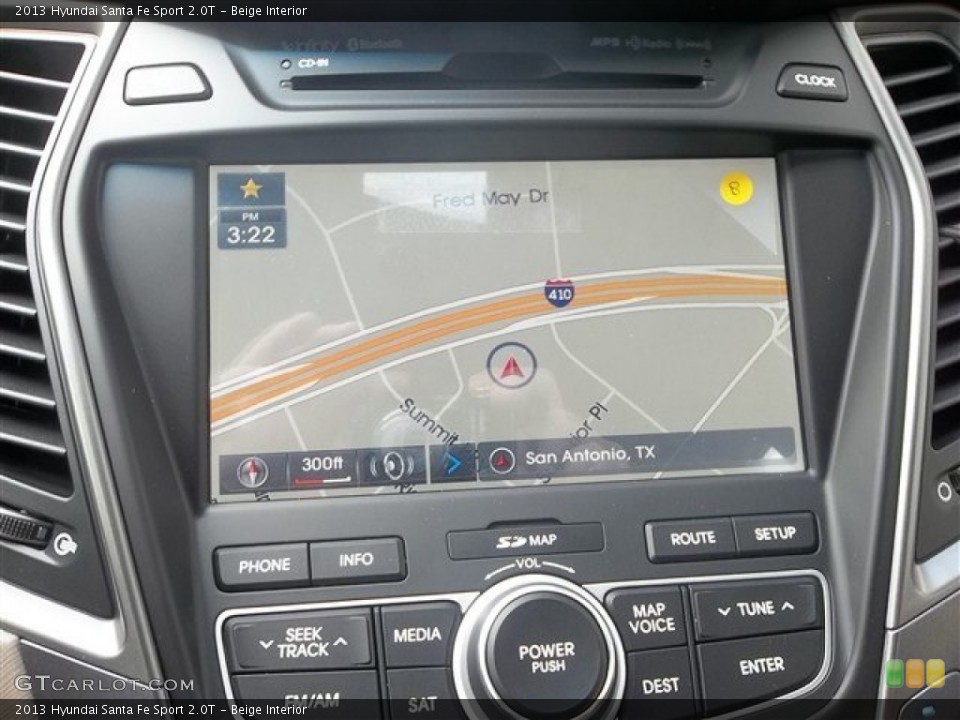 Beige Interior Navigation for the 2013 Hyundai Santa Fe Sport 2.0T #71027360