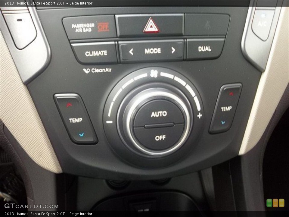 Beige Interior Controls for the 2013 Hyundai Santa Fe Sport 2.0T #71027369