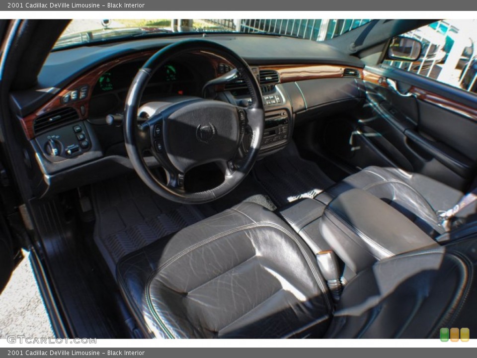 Black Interior Prime Interior for the 2001 Cadillac DeVille Limousine #71033216