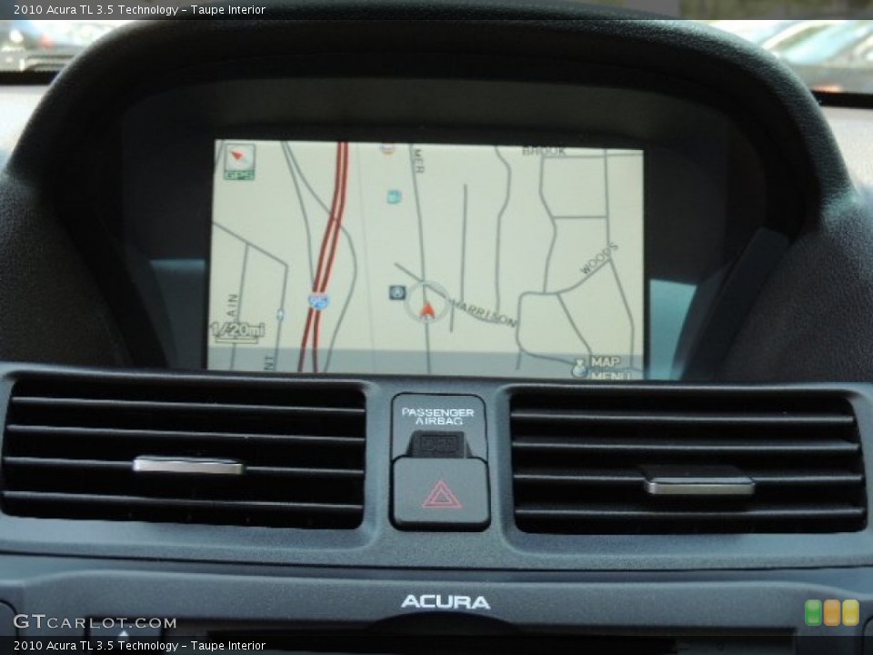 Taupe Interior Navigation for the 2010 Acura TL 3.5 Technology #71033315