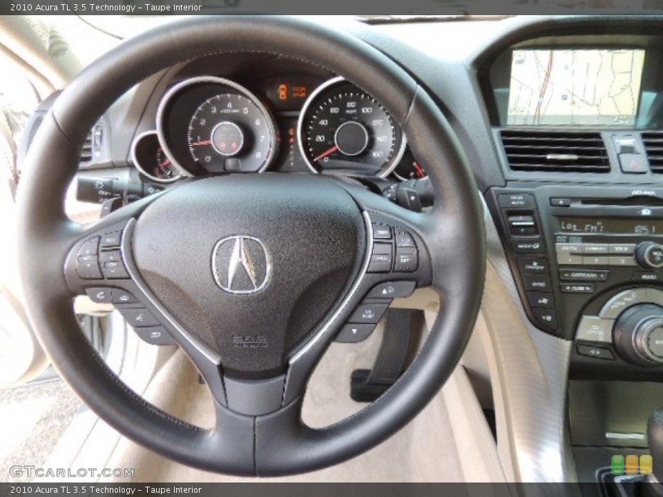 Taupe Interior Steering Wheel for the 2010 Acura TL 3.5 Technology #71033330