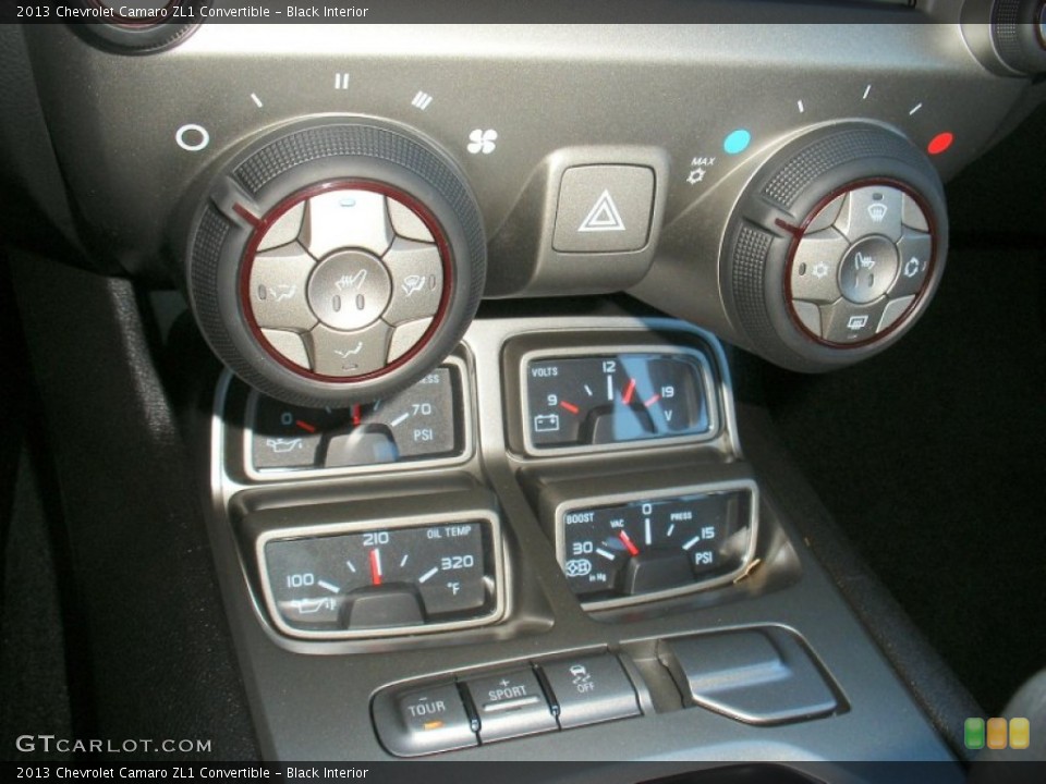 Black Interior Controls for the 2013 Chevrolet Camaro ZL1 Convertible #71034104