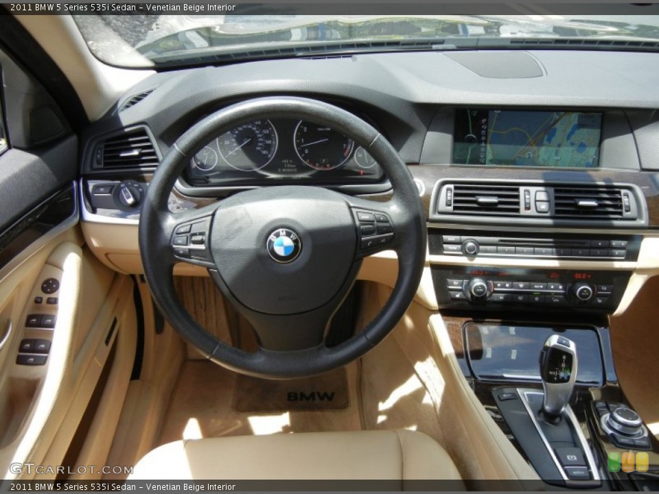 Venetian Beige Interior Dashboard for the 2011 BMW 5 Series 535i Sedan #71037779