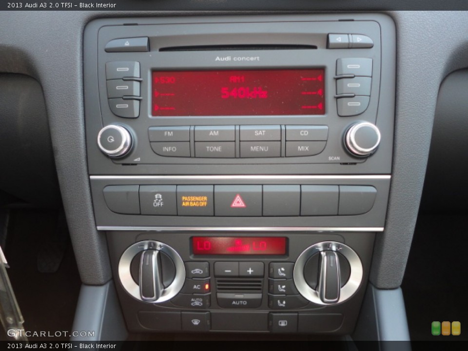 Black Interior Controls for the 2013 Audi A3 2.0 TFSI #71040668