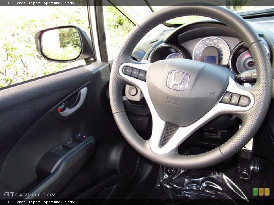 Sport Black Interior Steering Wheel for the 2013 Honda Fit Sport #71043365